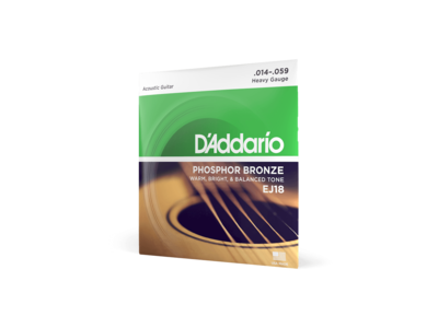 D'Addario Phosphor Bronze Acoustic Guitar Strings, Heavy, 14-59 