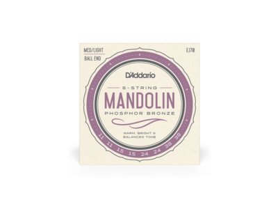 D'Addario Phosphor Bronze Mandolin Strings, Ball End, Medium/Light, 11-38 click to zoom image