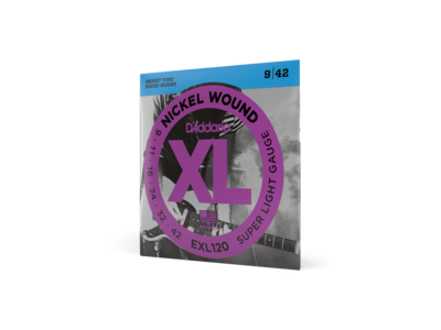 D'Addario Nickel Wound Electric Guitar Strings, Super-Light, 09-42 