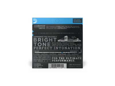 D'Addario Nickel Wound Electric Guitar Strings, Super Light Top/ Regular Bottom, 09-46 click to zoom image