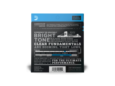 D'Addario 5-String Nickel Wound Bass Guitar Strings, Light, 45-130, Long Scale click to zoom image