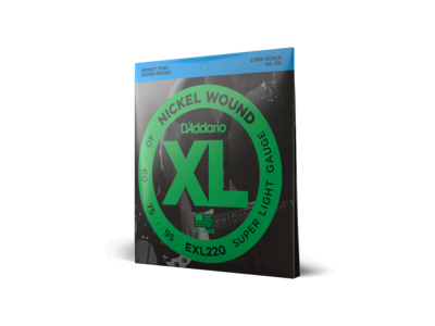 D'Addario Nickel Wound Bass Guitar Strings, Super Light, 40-95, Long Scale 