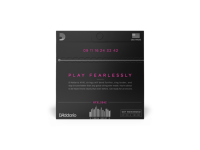 D'Addario Nickel Wound Electric Guitar Strings, Super Light, 9-42 click to zoom image