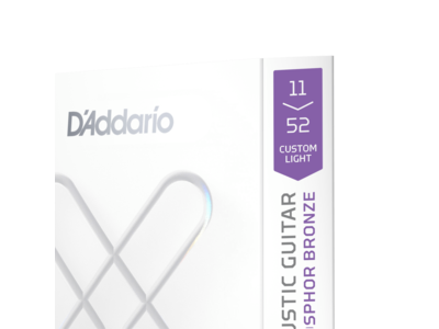 D'Addario 11-52 Custom Light, XS Phosphor Bronze Coated Acoustic Guitar Strings click to zoom image