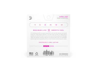D'Addario Nickel Wound Electric Guitar Strings, Super Light, 09-42 click to zoom image