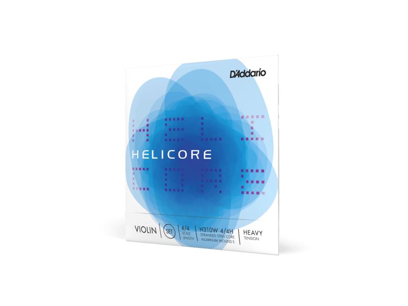 D'Addario Helicore Violin String Set with Wound E, 4/4 Scale, Heavy Tension click to zoom image