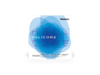 D'Addario Helicore Violin Single Aluminum Wound E String, 4/4 Scale, Medium Tension click to zoom image
