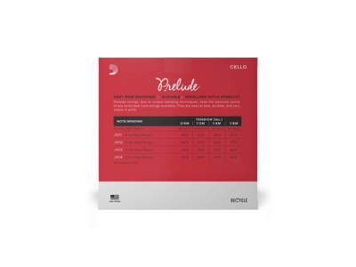 D'Addario Prelude Cello Single A String, 1/2 Scale, Medium Tension click to zoom image