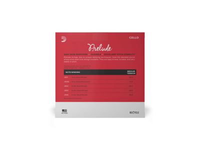 D'Addario Prelude Cello Single A String, 4/4 Scale, Medium Tension click to zoom image