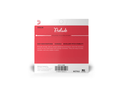 D'Addario Prelude Violin Single D String, 3/4 Scale, Medium Tension click to zoom image