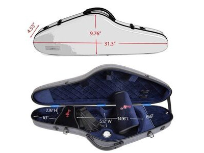 Monaghan Music Aileen Violin Hard Case Ultra Light Case with Hydrometer click to zoom image