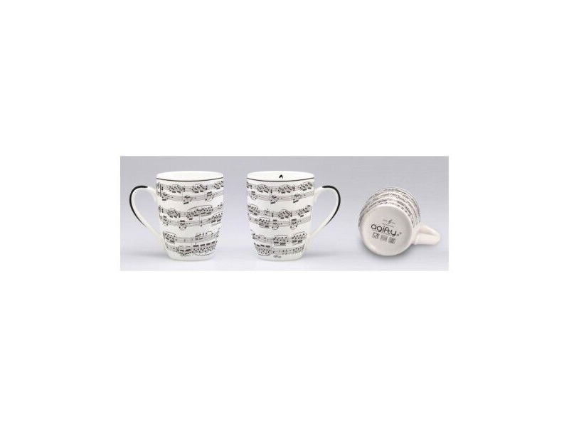 Agifty Mug Notelines White With Gift Case click to zoom image