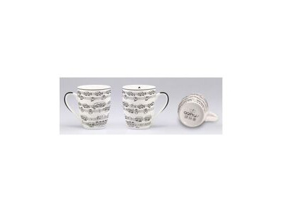 Agifty Mug Notelines White With Gift Case 