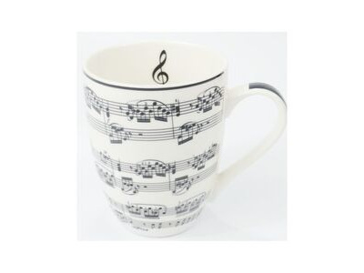 Agifty Mug Notelines White With Gift Case click to zoom image