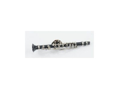 Agifty Miniature Pin Clarinet 6 Cm (1/14) Black With Gift Case