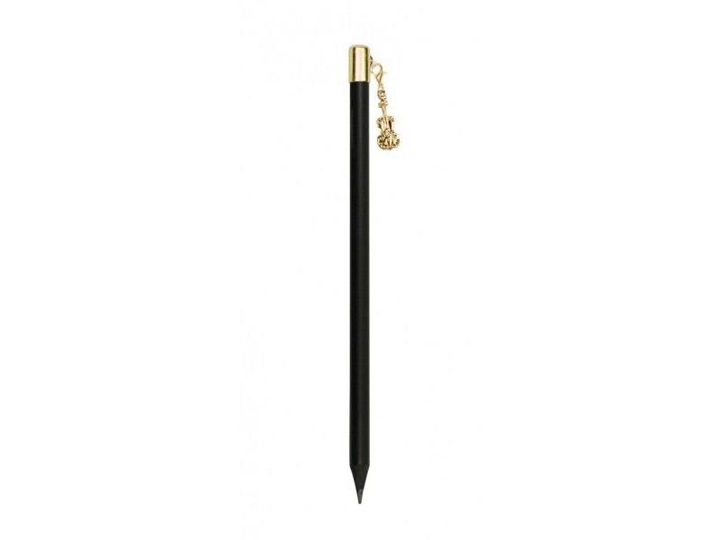 Agifty Pencil With Violin Charm Gold click to zoom image