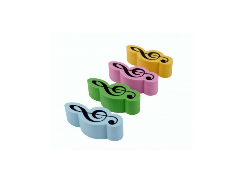 Agifty Eraser G-Clef 4 Colours click to zoom image