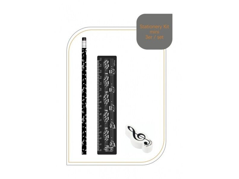 Agifty Stationery Kit Mini: Sheetmusic Black click to zoom image