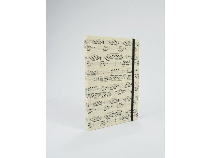 Agifty Notebook Sheetmusic Creme Design A5 click to zoom image