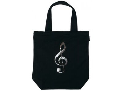 Agifty City Shopper treble clef golden/silver reversible sequins click to zoom image