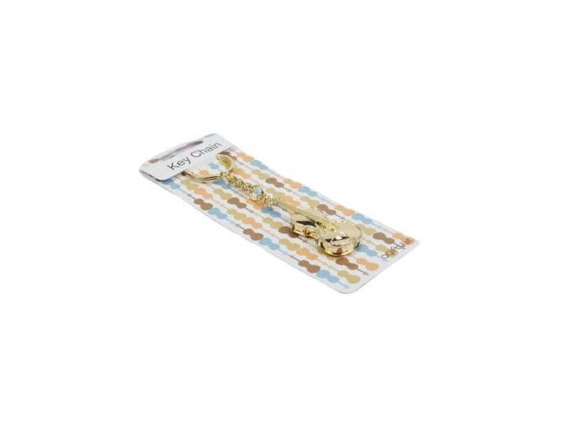 Agifty Keyring Violin 3D Metal 6,5 Cm (Golden) click to zoom image