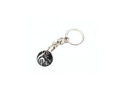 Agifty Keyring with trolley coin "All I Need Is Music" 