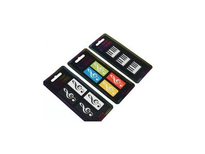 Agifty Magnetic Bookmark - Colourful Treble Clefs click to zoom image