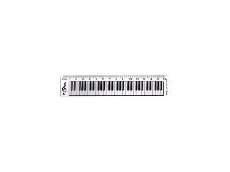 Agifty 15cm Ruler Keyboard Design Clear click to zoom image