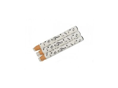 Agifty Mini Pencil Erasers Notes White Diamond 