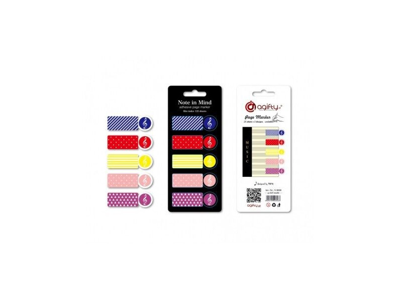 Agifty Notes In Mind Page Markers: Treble Clef click to zoom image