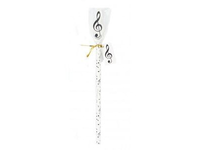 Agifty Pencil note with g-clef eraser topper white 
