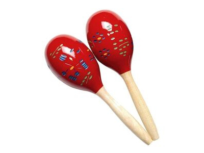 Hands On Atlas Wooden Maracas 9" pair