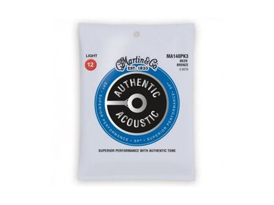 Martin MA140PK3 Acoustic Guitar Strings 3 Pack 