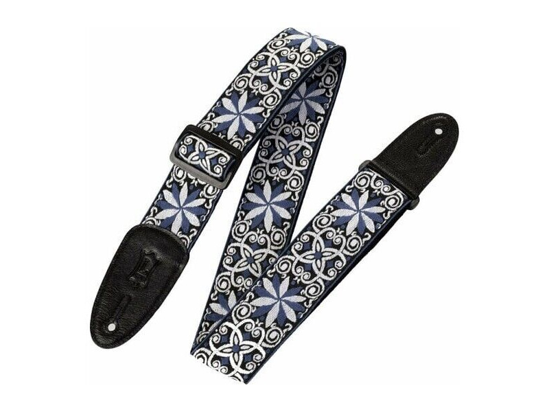 Levy's M8HT-10 Print Series 2" 60's Hootenanny Jacquard Weave Guitar Strap Black/White click to zoom image