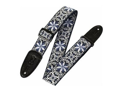 Levy's M8HT-10 Print Series 2" 60's Hootenanny Jacquard Weave Guitar Strap Black/White 