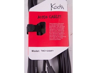 Koda TMC11220 6M 20 ft XLR male to XLR Female Cable