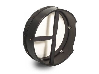 Koda Bodhran 16"x5" Deep Rim L- Key Tuneable, Solid Wooden Black Frame, Bag & Beater click to zoom image