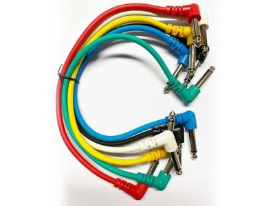Koda 30cm Right Angle Patch Cable, 6.35mm Mono Jack 