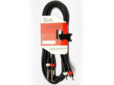 Koda 3M TUC0033 Twin RCA Male &ndash; Twin 6.35mm Mono Jack Audio cable 