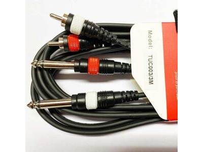 Koda 3M TUC0033 Twin RCA Male β Twin 6.35mm Mono Jack Audio cable click to zoom image