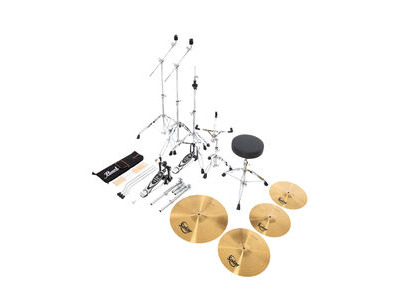 Pearl Roadshow RS505BCC 5pc kit with HW and SABIAN Solar (3 pcs) Cymbal set click to zoom image