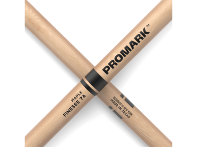 Promark Finesse 7A Maple Drumstick, Small Round Wood Tip click to zoom image