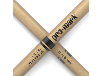 Promark Classic Forward 2B Hickory Drumstick, Oval Nylon Tip click to zoom image