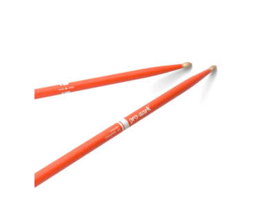 Promark Classic Forward 5A Painted Orange Hickory Drumstick, Oval Wood Tip 